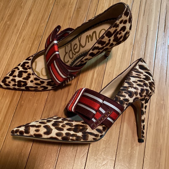 Stunning Sam Edelman Cow Hair Leopard Print Limited Addition Couture Pump - Picture 2 of 8
